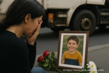 Le dĂ©cĂšs dâun garçonnet renversĂ© par un camion poubelle Ă paris