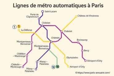 Quelles sont les lignes de métro automatiques à Paris ?