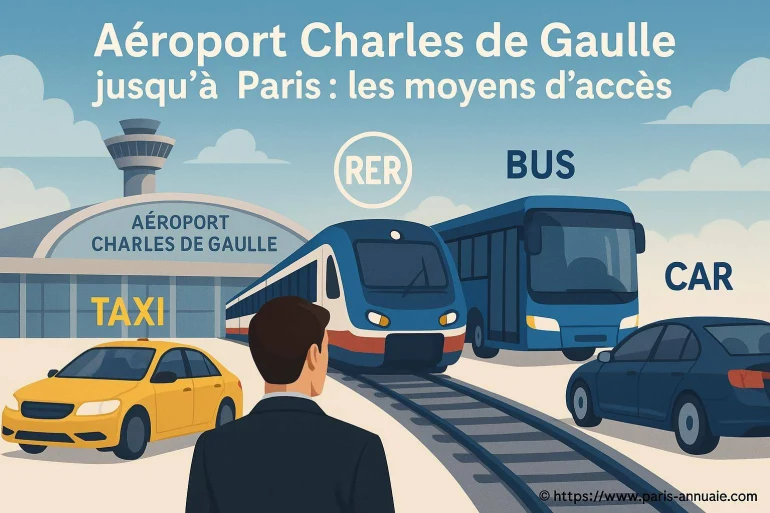 Aéroport Charles de Gaulle jusqu'à Paris : quels sont les moyens d'accès disponibles ?