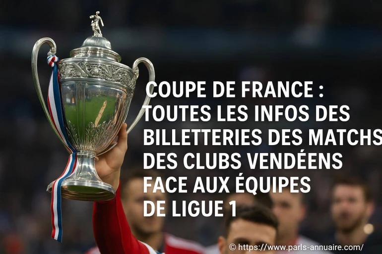 Coupe de france 2025 : billetteries des matchs des clubs vendéens face aux équipes de Ligue 1