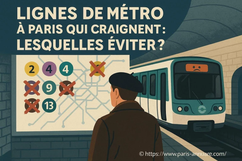 Lignes de métro à Paris qui craignent : lesquelles faut-il éviter ?