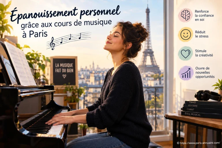 Épanouissement personnel grâce aux cours de musique à Paris